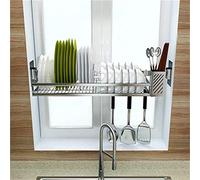 Scolapiatti in acciaio inox 304 - Scolapiatti da parete per cucina, scolapiatti per una conservazione efficiente dei piatti, resistente alla ruggine, ideale per piccole cucine