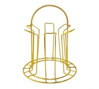 Scolapiatti in acciaio inox con design invertito per consentire il drenaggio e ridurre l'ingombro (oro)