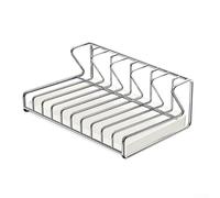 Scolapiatti in acciaio inox con vassoio di scarico per una gestione efficiente dei piatti post-lavaggio in famiglie multi-persona (B)