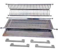 Scolapiatti In ACCIAIO INOX Da Incasso Con Vaschetta Raccogligocce MADE IN ITALY