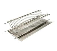 Scolapiatti scolabicchieri acciaio inox con vaschetta l.cm 90