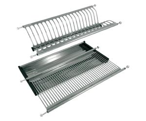 Scolapiatti in acciaio inox Pensile Completa di vaschetta raccogligocce da 86 cm