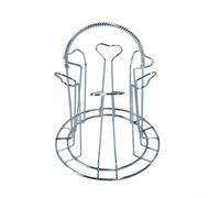 Scolapiatti in acciaio inox per bicchieri, supporto per asciugatura invertito con utilizzo efficiente dello spazio, design leggero ed elegante per cucina o bar (argento)