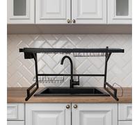 Scolapiatti in acciaio satinato inox da appoggio lavello organizer cucina