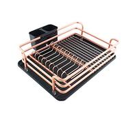 Scolapiatti in lega di alluminio con scolapiatti elegante supporto per piatti dorato per bancone della cucina salvaspazio scolapiatti robusto ed elegante cucina