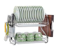 Scolapiatti in Meta Doppio Strato, Scolapiatti da Cucina, 43 * 25 * 39 Cm. Mesa