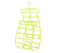 Scolapiatti in plastica con gancio per bambole, cuscini e giocattoli di peluche, design pieghevole per asciugatura stabile all'aria di tessuti morbidi (verde)