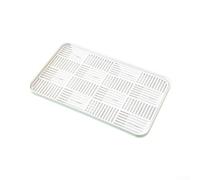 Scolapiatti in plastica staccabile, design a due livelli con fessura per una superficie ad asciugatura rapida, soluzione salvaspazio per piano di lavoro della cucina (bianco)