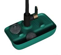 Scolapiatti in silicone con design inclinato per un'asciugatura più rapida, tappetino antiscivolo, vassoio di scarico pieghevole a prova di schizzi per cucina, bagno e lavanderia (verde)