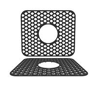 Scolapiatti in silicone, protezione per lavello da cucina, pieghevole, antiscivolo, accessorio per lavello da cucina, griglia, grigio, per fondo della casa colonica in acciaio inox e porcellana