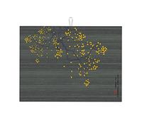 Scolapiatti in stile cinese per bancone da cucina, motivo: fiori di ciliegio, fiori di prugno, sottopentola per piano di lavoro, grande, 18 x 24 pollici