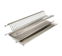 Scolapiatti scolabicchieri acciaio inox con vaschetta l.cm 90