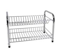 Scolapiatti incasso da appoggio pensili acciaio inox 2 piani organizer stoviglie