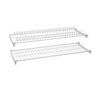 SCOLAPIATTI IN ACCIAIO PLASTIFICATO 76 CM A 2 RETI