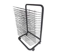 Scolapiatti mobile a 20 strati per aula e la casa, supporto per pittura in metallo, ideale per studi e scuole, asciuga in modo efficiente le tue opere d'arte