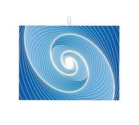 Scolapiatti multicolore per il bancone della cucina, linea visiva sfumata, illusione ottica, divertente tappetino per asciugare i piatti da cucina, morbido, piccolo, 16 x 18 pollici