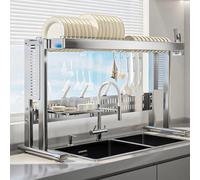 Scolapiatti Multifunzionale: Un Vero Gioiello salvaspazio per la Cucina. Il Design monostrato da 71 cm Consente di riporre i Piatti in Modo efficiente nel lavello, rendendolo Perfetto per cu