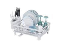 Scolapiatti multifunzione in acciaio inox con portautensili da cucina per piatti e Utens Design salvaspazio da cucina resistente alla ruggine