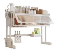 Scolapiatti multifunzione sopra il lavello ad alta capacità antipolvere più zone Sto per singolo e doppio peccato bianco 65 cm 25,5 pollici cucina salvaspazio