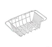 Scolapiatti nel lavandino con supporto per ciotola, supporto regolabile, supporto elevato, gamba più alta, guida laterale, cuscinetti antiscivolo, versatile per scolare la cucina, risciacquo