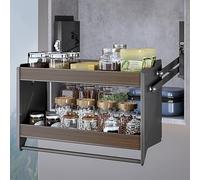 Scolapiatti, Organizer for mobile estraibile, ripiano a discesa cieco, sistema di ripiani estraibili for piatti e spezie, for elettrodomestici da cucina, sollevamento mobile superiore, D8.3