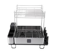 Scolapiatti, Organizer per Asciugare i Piatti a Lunga Durata, Facile da Pulire per la Cucina (Mini modello a doppio strato)