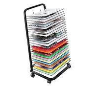 Scolapiatti per aula - Scaffale mobile in metallo per riporre opere d'arte in metallo, espositore per opere d'arte in metallo per scuole e club d'arte (dimensioni: 25 strati/44 x 42 x 90 cm) (25)