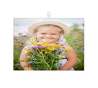 Scolapiatti per bambini con cappello e fiori per bambina, campo, prato, per bancone della cucina, tappetino asciugatutto in microfibra ultra assorbente, grande, 18 x 24 pollici