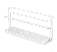 Scolapiatti per bottiglie da cucina con scolapiatti multiuso per tazze e portabicchieri per riporre il piano di lavoro, con tappetino in terra di diatomee per un'asciugatura più rapida (bianco)