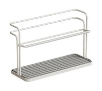 Scolapiatti per bottiglie e bicchieri, in acciaio inox, adatto per cucina e ufficio, realizzato in robusto acciaio al carbonio (B)