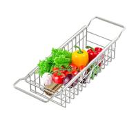 Scolapiatti per lavello - Cesto in filo telescopico porta scolapiatti da cucina organizer sotto mensola, porta verdure per tazze da tavola | Cestino portatile in rete