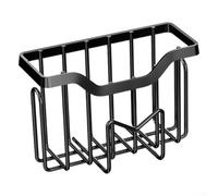 Scolapiatti per lavello con montaggio a parete per porta spugna da cucina, organizer in acciaio inox con struttura antiruggine e design ventilato per un'asciugatura rapida e una conservazione pulita