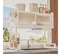 Scolapiatti per lavello in acciaio inox 304, ad alta capacità, salvaspazio, colore: bianco, 75 cm, ideale per cucine moderne