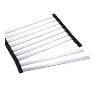 Scolapiatti per lavello, scolapiatti arrotolabile, scolapiatti regolabile, antiscivolo, resistente al calore, per ciotole, pentole, tazze, utensili da cucina