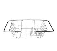 Scolapiatti per Lavello, Scolapiatti da in Acciaio Inox Design a Scomparsa Cestello per il Lavaggio delle Verdure Scaffale Salvaspazio per Lavello da per la Casa