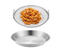 Scolapiatti per olio, rete in acciaio inossidabile, vassoio per filtro da 18 x 18 cm, filtro antigoccia per olio, design facile da pulire, per friggere, grigliare alimenti, friggitrice ad aria, cucina