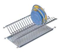 SCOLAPIATTI CON VASCHETTA ACCIAIO INOX CM 76