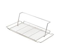 Scolapiatti per piatti, 44-65 cm, 650 g, per bancone della cucina, supporto per utensili estensibile per allenatori, organizer da mettere sopra il, grande per frutta e verdura