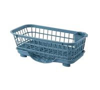Scolapiatti per stoviglie, rimovibile rapidamente, design scolapiatti, stabile scolapiatti in plastica per stoviglie, forchetta, bacchette, organizer blu (blu, taglia unica)
