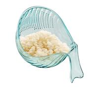 Scolapiatti per verdure, cesto per lavaggio verdure, cesto multifunzione per la frutta con manico, per scolare il bacino, per lavare verdure, riso, per cucina di casa (verde)