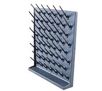 Scolapiatti per vetreria da laboratorio con pioli staccabili, design ad angolo di 45° per un drenaggio efficiente, montaggio a parete per provette e boccette