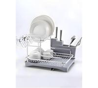 Scolapiatti piccolo, scolapiatti for lavello da cucina, organizzazione e stoccaggio in lega di alluminio for la cucina(Silver)