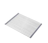 Scolapiatti pieghevole per lavello in acciaio inox 304, resistente al calore, per cucina, verdure e piatti (39 x 45 cm)