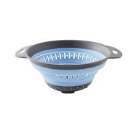 Scolapiatti pieghevole scolapasta e colino in silicone PP da cucina, colino pieghevole per pasta, verdure, nuova casa, appartamento, piatto scolapiatti (azzurro, 24, 5 x 20 x 10 cm)
