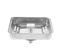 Scolapiatti quadrato per lavello, in acciaio inox, per cucina, bagno, casa, lavandino, tappo a rete anti-bloccaggio, tappo a cestello