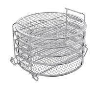 Scolapiatti rack disidratatore in acciaio inox supporto per friggitrice ad aria accessori disidratatore pentola a pressione in acciaio inox supporto piatto con vassoio (argento, 22,5 x 12,7 cm)