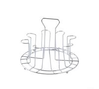 Scolapiatti realizzato in acciaio inossidabile con contenitore a testa in giù, per asciugare i bicchieri e ottimizzare lo spazio del bancone della cucina o del bar (8bit-S)