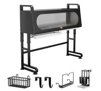 Scolapiatti Regolabile Lar con cestello portaoggetti: Uno scolapiatti da Cucina Multifunzionale e salvaspazio Che asciuga, scola e conserva in Modo efficiente Gli scarti di Cibo.