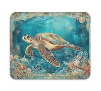 Scolapiatti retrò con tartaruga marina coralli opaco antiscivolo assorbente terra diatomacea accessori da cucina 60 x 50 cm