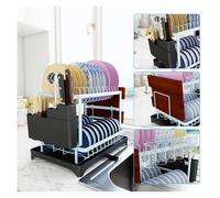 Scolapiatti rosa, organizer da cucina for ciotole e piatti, design a scatto, installazione senza fori, elettrodomestico alla moda per il bancone della cucina(Blue)